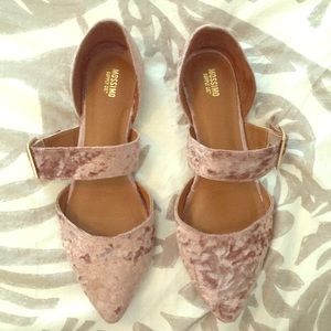 Mossimo Blush Crushed Velvet Flats